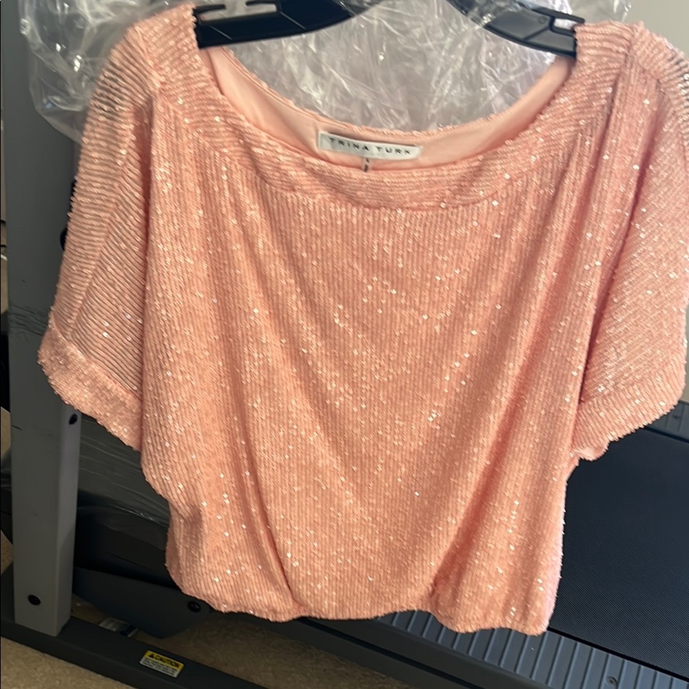 Pink Sequin Women's Top